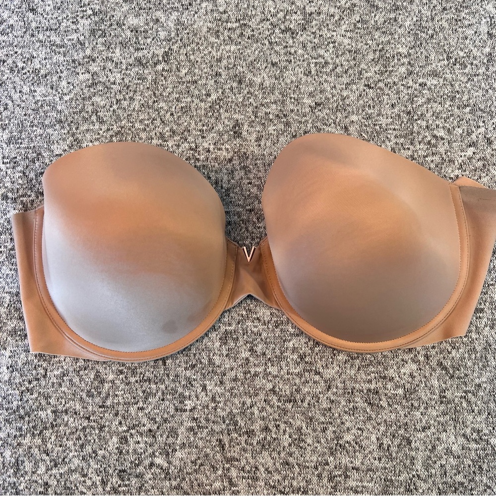 VS Cream Strapless Padded Bra - Size 38DD
